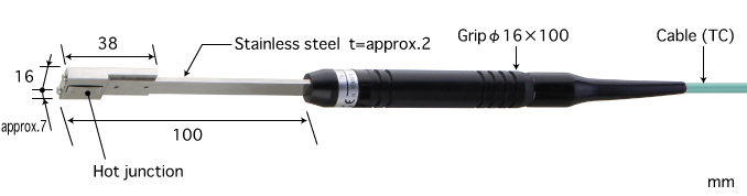 薄型温度传感器  ：《TH系列》 E型热电偶TH-14E-010-1-TC1-ANP K型热电偶  《TH-14K-010-1-TC1-ANP》