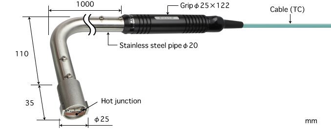 黔东南K型热电偶 HHT-53K-10-TC1-ANP ＊只能选择K型